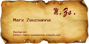 Marx Zsuzsanna névjegykártya