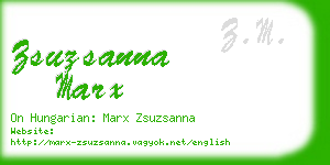 zsuzsanna marx business card
